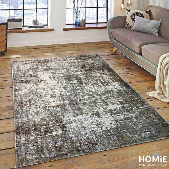 שטיח אבסטרקטי מודרני מעוצב דגם קארינה 03 בצבעי אפור, בז', חום ושמנת. השטיח היוקרתי העשוי היטסט-ויסקוזה מתאים לסלון, חדר שינה, מסדרון, חדר ילדים ותינוקות, חדר אורחים, פינת ישיבה, פינת משחקים, פינת אוכל, חדר עבודה ומשרד. 