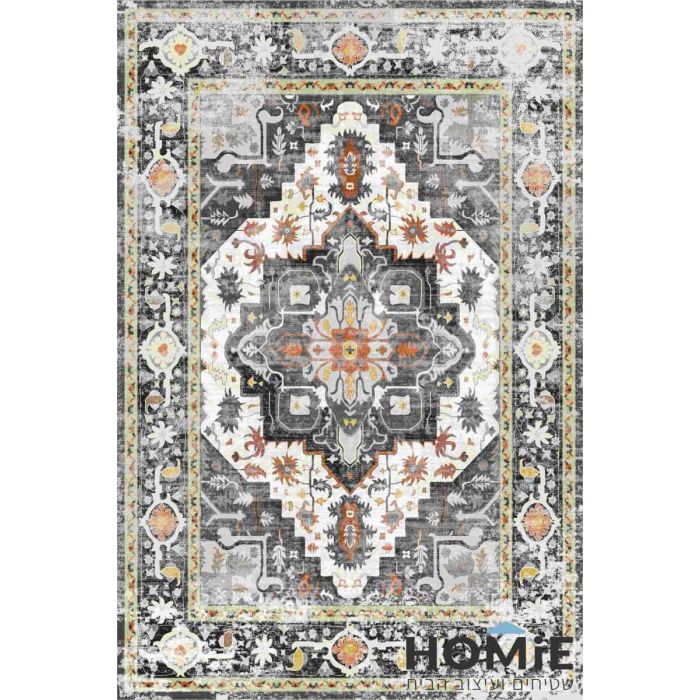 שטיח וינטג' מודרני צבעוני דגם אלפרד במלואו, בצורת מלבן