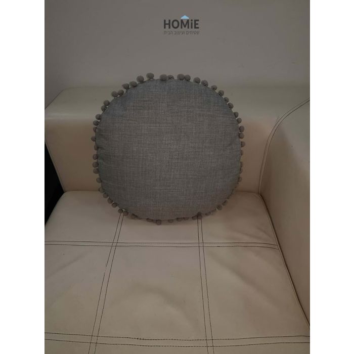 כרית נוי דקורטיבית לסלון, לחדר שינה, לחדר ילדים ושאר חלל הבית דגם מיקה בצבע אפור. 