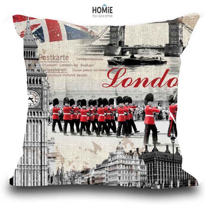 כרית נוי מדליקה ואיכותית לסלון, לחדר שינה ושאר חלל הבית דגם לונדון 02