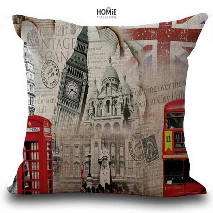 כרית נוי מדליקה ואיכותית לסלון, לחדר שינה ושאר חלל הבית דגם לונדון 03