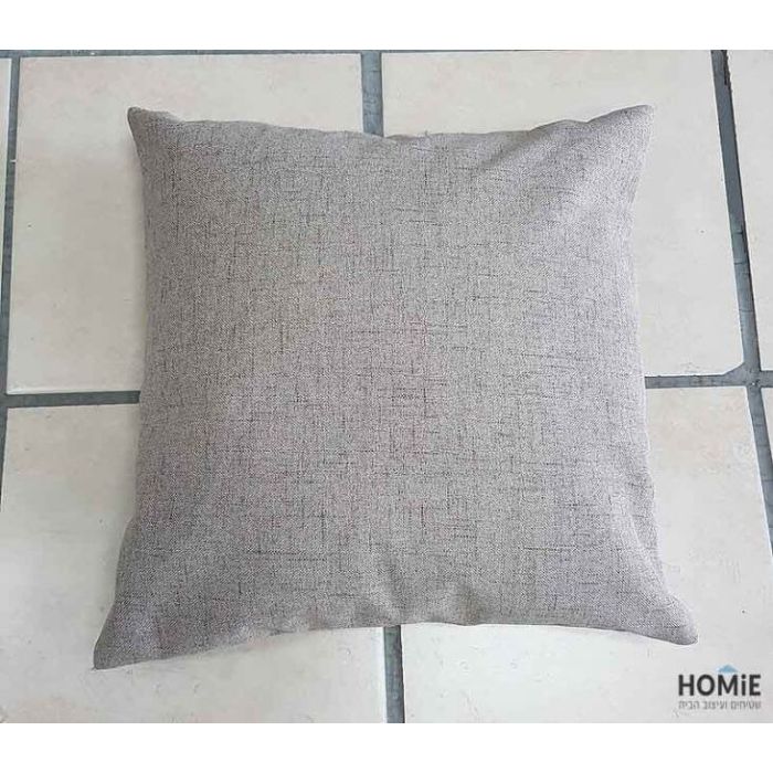 כרית נוי חלקה בצבע אבן לסלון, לחדר שינה, לחדר ילדים ושאר חלל הבית. הכרית בסגנון הפשתן בעלת בד עבה ואיכותי ותתאים לכל סגנון בביתכם.