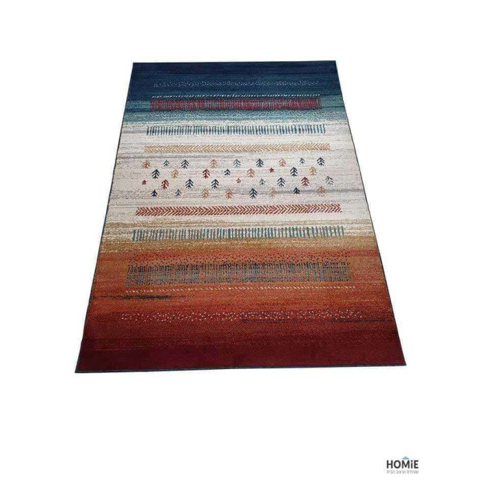 שטיח גיאומטרי אבסטרקטי שבטי (אתני) אינדיאני מודרני צבעוני יוקרתי דגם ורוניקה 01/697. השטיח מתאים לסלון, לחדר שינה, לחדר ילדים, למסדרון, למטבח, לפינת אוכל, לפינת/חדר משחקים, לחדר אורחים, לחדר עבודה ולמשרד. 