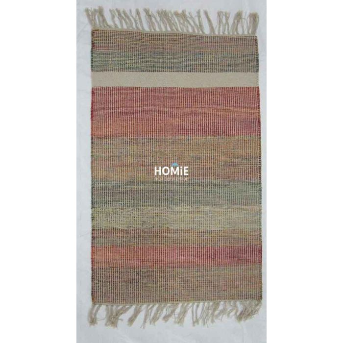 שטיח כותנה גיאומטרי פסים קילים שבטי (אתני) עבודת יד צבעוני דגם ג'איפור 676. השטיח המודרני הכפרי יתאים לסלון, לחדר שינה, לחדר ילדים, לפינת משחקים, למסדרון, לאמבטיה, למטבח, לפינת אוכל, לחדר עבודה, למשרד, לבית הספר וגן ילדים. 