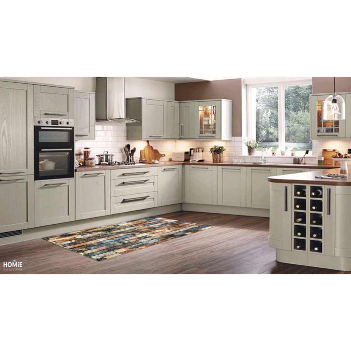 שטיח ויניל גיאומטרי מלבנים פי וי סי (PVC) לינולאום דגם בריקים צבעוניים. השטיח הדקורטיבי מתאים לסלון, לחדר שינה, לאמבטיה, לחדר ילדים, למטבח, לכניסה, לגינה, למשרד ועוד