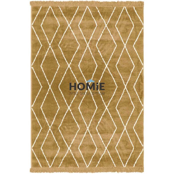 שטיח בוהו שיק גיאומטרי וינטג' מרוקאי מודרני מעויינים חרדל קרם דגם שארלוט 02. השטיח היוקרתי מתאים לסלון, חדר שינה, חדר ילדים ותינוקות, חדר משחקים, חדר אורחים, אמבטיה, מסדרון, פינת ישיבה, פינת אוכל, מטבח, חדר עבודה, משרד, בית הספר וגן ילדים. 