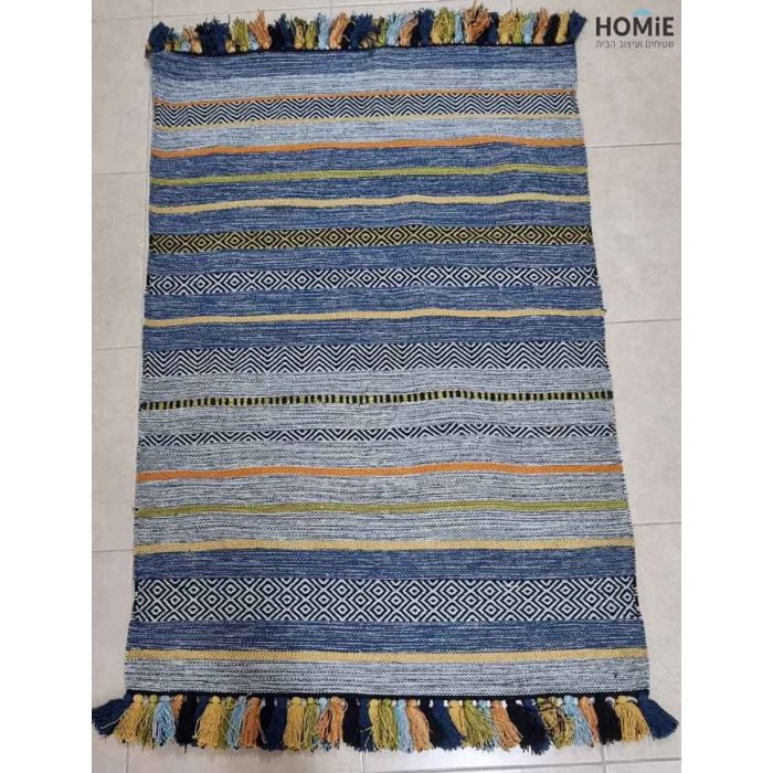 שטיח קילים כותנה עבודת יד גיאומטרי שבטי צבעוני דגם ג'איפור 677. השטיח יתאים לסלון, לחדר שינה, לחדר ילדים, למסדרון, לאמבטיה, לחדר/פינת משחקים, לחדר אורחים, לפינת אוכל, למטבח, לחדר עבודה, למשרד, לבית ספר וגן ילדים. 