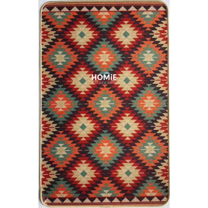 שטיח גומי למטבח וינטג' גיאומטרי מודרני מעויינים צבעוני דגם קוויבק 20. השטיח היוקרתי מתאים גם לשאר חלל הבית (אמבטיה, מסדרון, חדר שינה, חדר ילדים ועוד) ויכניס לשם המון סטייל, נוכחות, שונות ומיוחדות. 