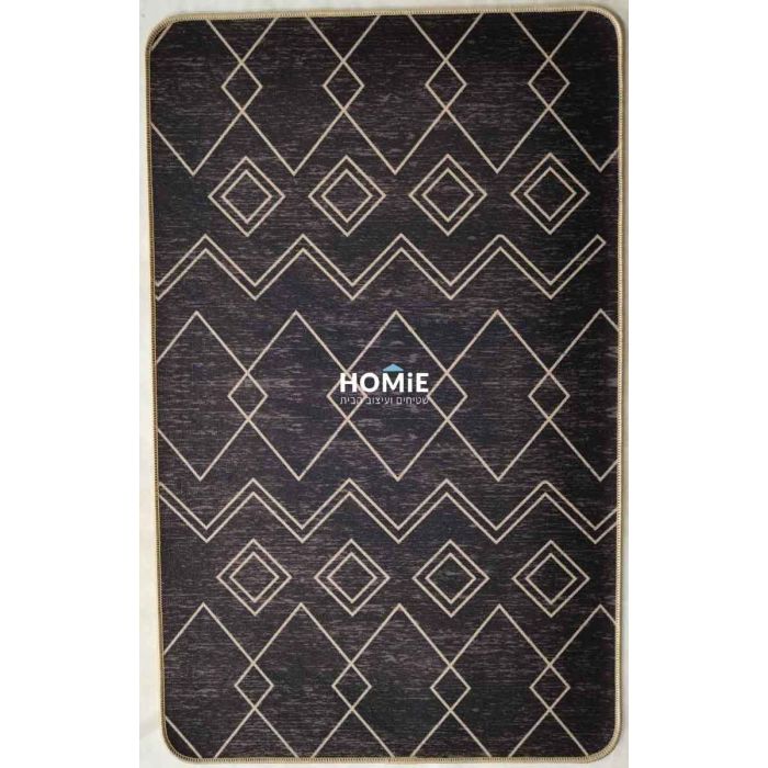 שטיח גומי למטבח וינטג' גיאומטרי מודרני מעויינים זיגזג דגם קוויבק 16 בצבעי חום בז'. השטיח היוקרתי מתאים גם לשאר חלל הבית (אמבטיה, מסדרון, חדר שינה, חדר ילדים ועוד) ויכניס לשם המון סטייל, נוכחות, שונות ומיוחדות. 