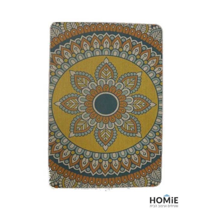 שטיח גומי למטבח וינטג' מנדלה פרחונית צבעונית דגם ליה 11.  