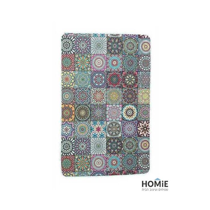 שטיח גומי למטבח וינטג' אקלקטי מנדלות צבעוני דגם ליה 01. השטיח היוקרתי מתאים גם לשאר חלל הבית (אמבטיה, מסדרון, חדר שינה, חדר ילדים ועוד) ויכניס לשם המון סטייל, נוכחות ומיוחדות. 