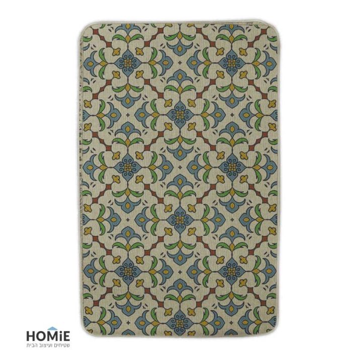 שטיח גומי למטבח וינטג' פרחוני צבעוני דגם ליה 04. השטיח מתאים גם לשאר חלל הבית: אמבטיה, מסדרון, חדר שינה וחדר ילדים.