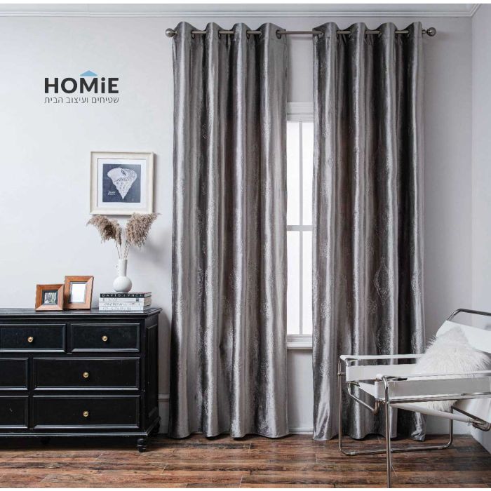 וילון קטיפה 100% אטום וינטג' דקורטיבי לסלון ושאר הבית דגם סנטיאגו. 