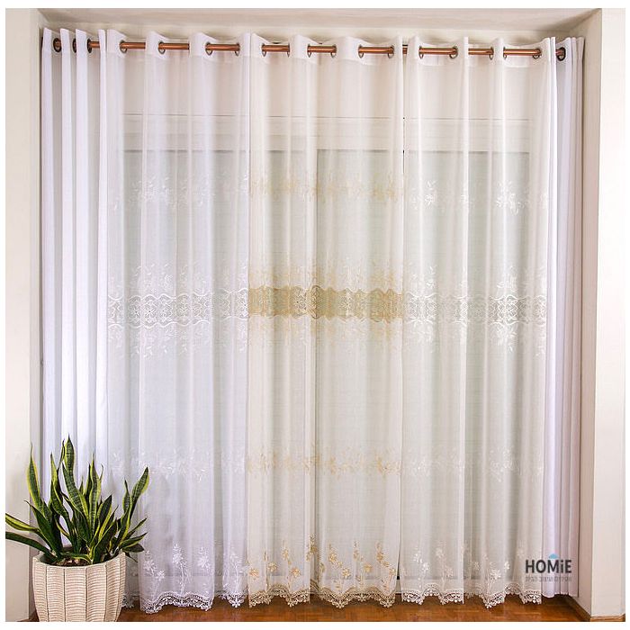 וילון וינטג' דקורטיבי יוקרתי עם רקמה עדינה דגם FM16 לסלון, חדר שינה, חדר ילדים, מטבח, פינת אוכל, חדר אורחים, חדר עבודה, משרד ועוד.