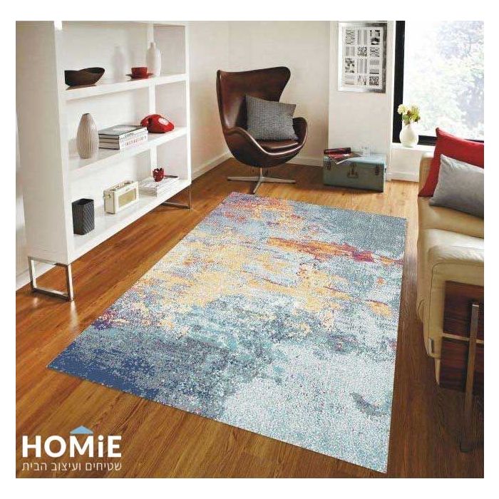 שטיח אבסטרקטי מודרני צבעוני דגם ונוס 20. השטיח האיכותי מתאים לסלון, חדר שינה, חדר ילדים ותינוקות, מסדרון, חדר אורחים, חדר משחקים, פינת ישיבה, פינת אוכל, מטבח, חדר עבודה ומשרד.