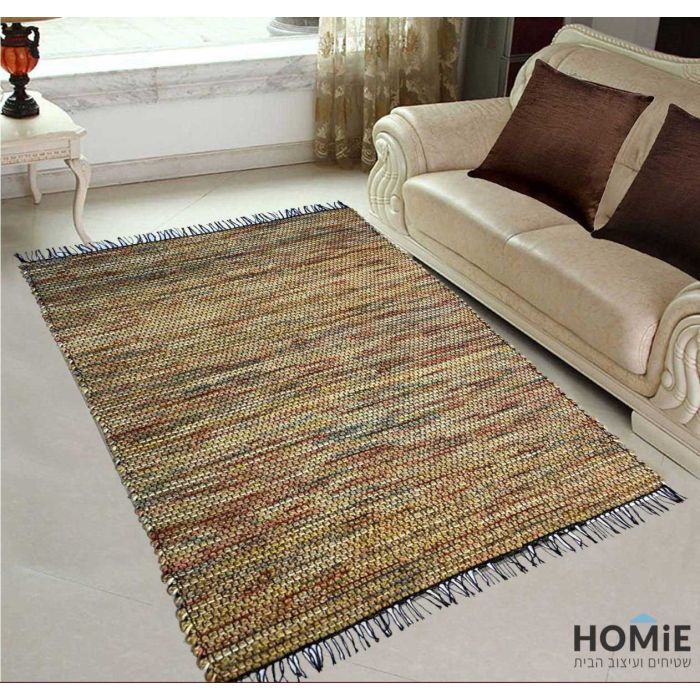 שטיח מודרני כפרי עבודת יד יוטה צמר צבעוני דגם לוקסור 02. שטיח החבל הנפלא מתאים לסלון, חדר שינה, חדר ילדים, אמבטיה, מסדרון, חדר אורחים, פינת ישיבה, פינת אוכל, מרפסת, גינה, חדר עבודה, משרד, בית ספר, גן ילדים ואולם אירועים. 