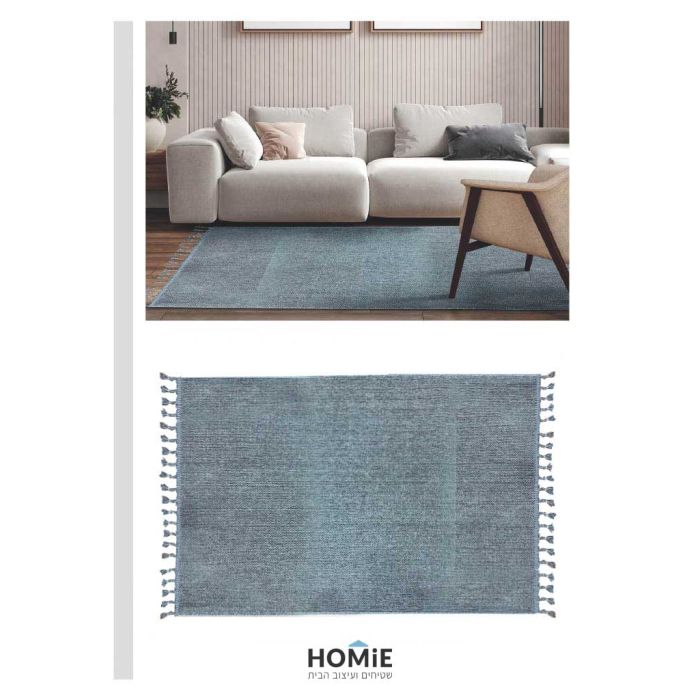 שטיח חלק רטרו מודרני דגם קורנליה בצבע קרם. השטיח האיכותי יתאים לסלון ושאר הבית.