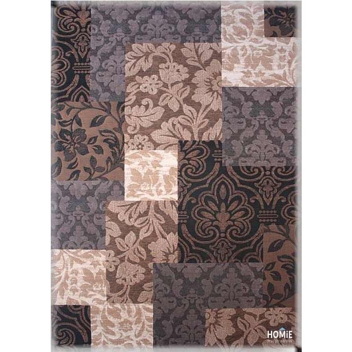 שטיח טלאים וינטג' יוקרתי לסלון, לחדר שינה, למטבח ושאר חלל הבית דגם דונטלו 01/30 בצבע חום ובז'