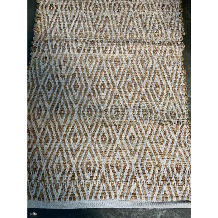 שטיח חבל (יוטה) טבעי עבודת יד וינטג' גיאומטרי מודרני מעויינים איכותי דגם בוטפוגו לסלון, לחדר שינה, לחדר ילדים, לאמבטיה, למסדרון, למטבח, לפינת אוכל, לחדר עבודה, לגינה ולמשרד. 