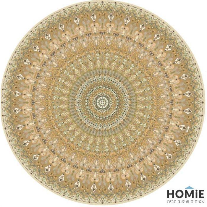 שטיח גומי עגול למטבח וינטג' מנדלה בז' דגם מדריד 20. השטיח המעוטר והיוקרתי יתאים גם לסלון, חדר שינה, חדר ילדים ותינוקות, אמבטיה, מסדרון, פינת אוכל, חדר עבודה, משרד, בית ספר, גן ילדים, מתנ"ס, חנויות, מסעדות, אולמות אירועים ועוד. 