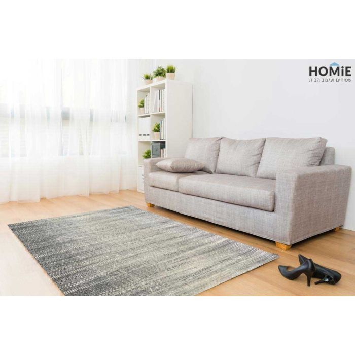 שטיח וינטג' אבסטרקטי מודרני אפור שמנת דגם ונוס 10. השטיח היוקרתי ישתלב בסלון, חדר שינה, חדר ילדים ותינוקות, מסדרון, חדר אורחים, חדר משחקים, פינת ישיבה, פינת אוכל, מטבח, חדר עבודה ומשרד. 