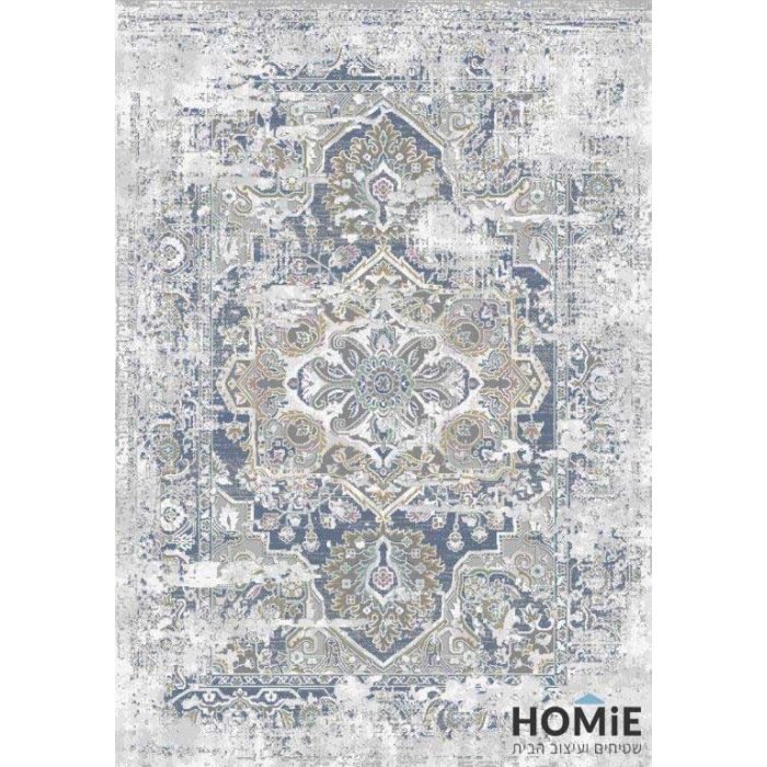 שטיח וינטג' אבסטרקטי קלאסי מודרני פרחוני צבעוני דגם סיציליה 719 לסלון. 