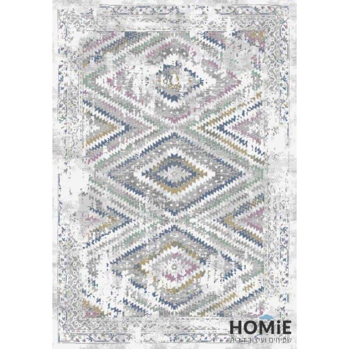 שטיח וינטג' גיאומטרי אבסטרקטי מודרני קלאסי צבעוני מדליונים דגם סיציליה 718. השטיח היוקרתי עשוי היטסט-ויסקוזה ויתאים לסלון, חדר שינה, חדר ילדים ותינוקות, מסדרון, פינת אוכל, חדר עבודה, משרד, אולם אירועים ועוד. 