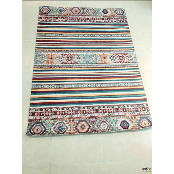 שטיח וינטג' גיאומטרי שבטי צבעוני איכותי דגם סטפני 1692 לסלון, לחדר שינה, לחדר ילדים, למסדרון, לפינת אוכל, למטבח, לחדר עבודה ולמשרד. 