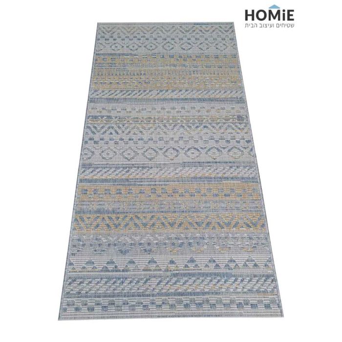 שטיח וינטג' גיאומטרי שבטי מודרני צהוב כחול אפור דגם וויסטלר 12/51. השטיח היוקרתי משתלב בסלון, חדר שינה, חדר ילדים, אמבטיה, מסדרון, חדר אורחים, חדר משחקים, פינת ישיבה, פינת אוכל, מטבח, חדר עבודה, גינה, משרד, בית ספר וגן ילדים. 