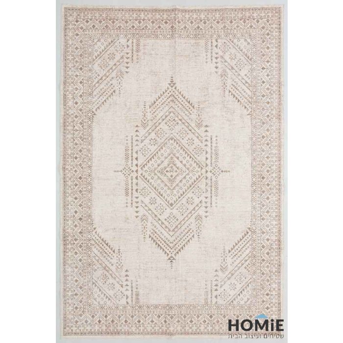 שטיח וינטג' קלאסי מודרני שבטי מדליון דגם אנטוניו 02 לסלון ושאר חלל הבית.