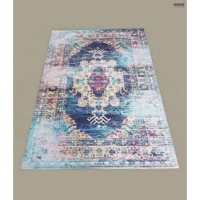 שטיח וינטג' צבעוני מדליון דהוי איכותי לסלון, לחדר שינה, לחדר ילדים, למטבח ושאר חלל הבית דגם סטפני 1473/02. 