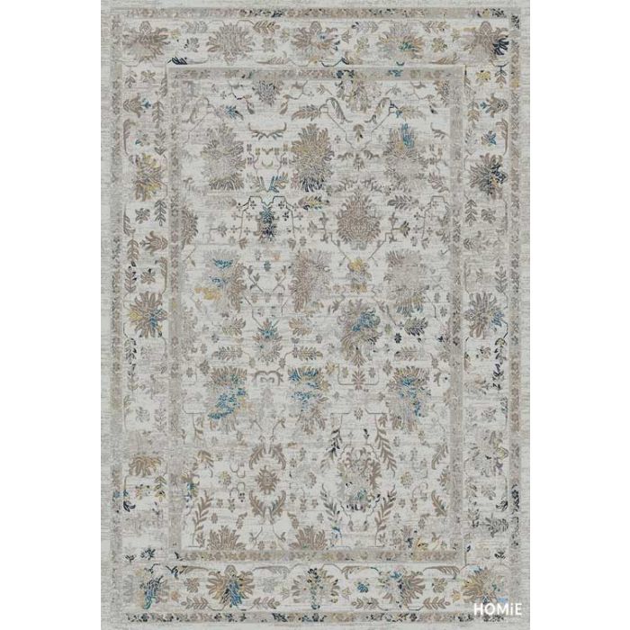 שטיח וינטג' פרחוני צבעוני מודרני יוקרתי דגם מיכאלה 22B לסלון, לחדר שינה, לחדר ילדים, לאמבטיה, למסדרון, למטבח, לפינת אוכל, לחדר עבודה ולמשרד. 