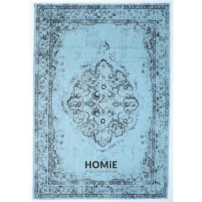 שטיח וינטג' כותנה מדליון משופשף דהוי טורקיז דגם מונקו. שטיח השניל מתאים לסלון, חדר שינה, חדר ילדים, מסדרון, אמבטיה, חדר אורחים, חדר משחקים, מטבח, פינת אוכל, פינת ישיבה, חדר עבודה ומשרד. 