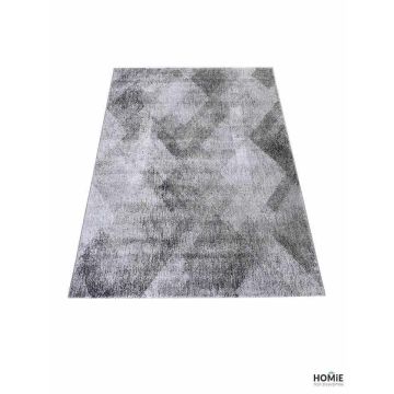 שטיח אבסטרקטי גיאומטרי מעויינים יוקרתי דגם מילאנו 93/95 בצבע חום ובז'. 