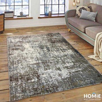 שטיח אבסטרקטי מודרני מעוצב דגם קארינה 03 בצבעי אפור, בז', חום ושמנת. השטיח היוקרתי העשוי היטסט-ויסקוזה מתאים לסלון, חדר שינה, מסדרון, חדר ילדים ותינוקות, חדר אורחים, פינת ישיבה, פינת משחקים, פינת אוכל, חדר עבודה ומשרד. 