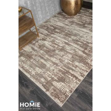 שטיח אבסטרקטי מודרני בז' דגם קולסון 02. השטיח היוקרתי והאיכותי מתאים לסלון ושאר הבית. 