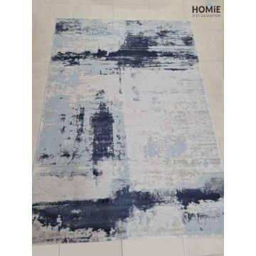 שטיח אבסטרקטי מודרני יוקרתי דגם פלורנסיה 6898D בצבע כחול, תכלת, שמנת ובז'. השטיח האיכותי מתאים לסלון, לחדר שינה, לחדר ילדים, לחדר/פינת משחקים, לאמבטיה, למסדרון, לפינת ישיבה, לפינת אוכל, למטבח, לחדר עבודה ולמשרד. 
