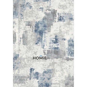 שטיח אבסטרקטי מודרני דגם קמילה 79/30 בגווני כחול תכלת ואפור במלואו