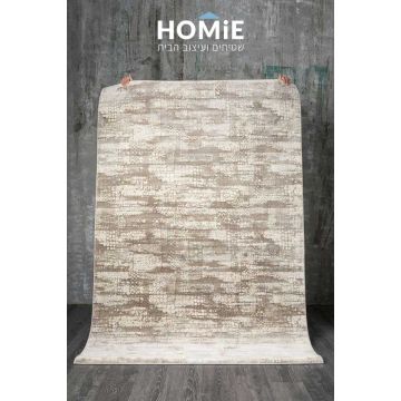 שטיח אבסטרקטי גיאומטרי מודרני שמנת דגם טורונטו 01. השטיח היוקרתי מתאים לסלון ושאר הבית.