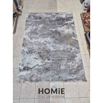 שטיח מודרני אבסטרקטי אפור עם נגיעות צבע לסלון – דגם קטרינה 16B