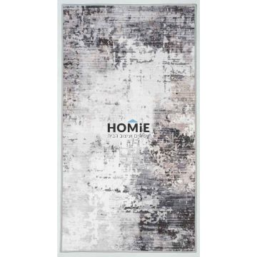 שטיח אבסטרקטי מודרני אפור בז' דגם פראג 01. השטיח המרהיב יתאים לסלון ושאר הבית. 