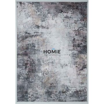 שטיח אבסטרקטי מודרני אפור בז' דגם פראג 02. השטיח המרהיב יתאים לסלון ושאר חלל הבית. 