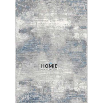 שטיח מלבן מודרני אפור-כחול-תכלת דגם קמילה 22/954, מלא באבסטרקטיות ועיצוב יוקרתי - תצוגה מלאה