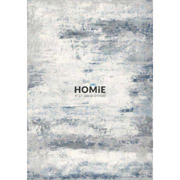 שטיח אבסטרקטי מודרני אפור כחול תכלת דגם קמילה 60/31 – שטיח יוקרתי בעיצוב מודרני, מוצג בשלמותו