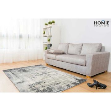 שטיח אבסטרקטי מודרני אפור שמנת דגם ונוס 15. השטיח היוקרתי ישתלב בסלון, חדר שינה, חדר ילדים ותינוקות, מסדרון, חדר אורחים, חדר משחקים, פינת ישיבה, פינת אוכל, מטבח, חדר עבודה ומשרד. 