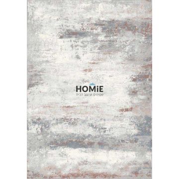 שטיח אבסטרקטי מודרני אפור ורוד דגם קמילה 60/56 לסלון – צילום מלא של השטיח בשלמותו