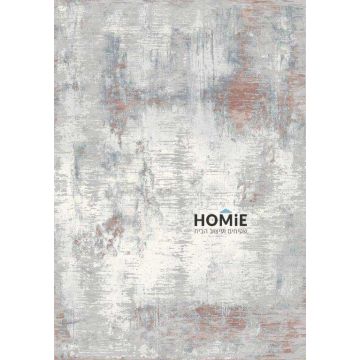 שטיח אבסטרקטי מודרני אפור ורוד דגם קמילה 63/56. שטיח הויסקוזה ישתלב בסלון, חדר שינה וחדר ילדים.