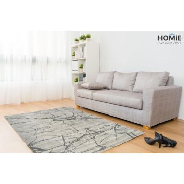 שטיח אבסטרקטי מודרני שיש אפור דגם ונוס 08. השטיח היוקרתי ישתלב בסלון, חדר שינה, חדר ילדים, מסדרון, חדר אורחים, חדר משחקים, פינת ישיבה, פינת אוכל, מטבח, חדר עבודה ומשרד. 