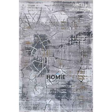שטיח אבסטרקטי מודרני שיש דגם פלורנסיה 7732 בצבע אפור, לבן ונגיעות בז'. השטיח היוקרתי מתאים לסלון, חדר שינה, חדר ילדים, חדר אורחים, חדר משחקים, פינת ישיבה, פינת אוכל, מטבח, מסדרון, חדר עבודה ומשרד.