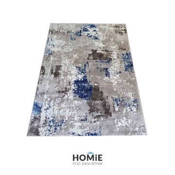 שטיח אבסטרקטי מודרני יוקרתי דגם אלכסנדרה 55/35 בצבע חום, בז', כחול נייבי, ושמנת. השטיח ישתלב בסלון, בחדר שינה, בחדר ילדים, בפינת משחקים, באמבטיה, במטבח, במסדרון, בפינת אוכל, בחדר עבודה, בבית הספר, בגן הילדים ובמשרד. 